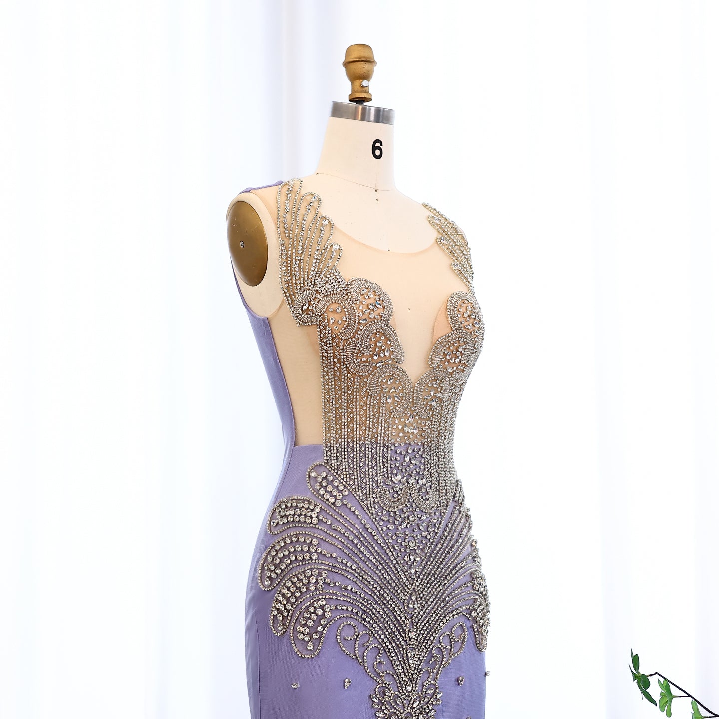 Lilac Mermaid Crystal Luxury Prom Dresses for Black Girls Graduation Party