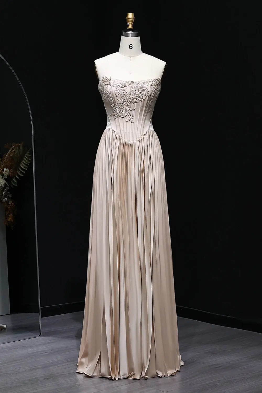 Strapless Empire-Waist Column Wedding Dress SW585 Sheer Fairy