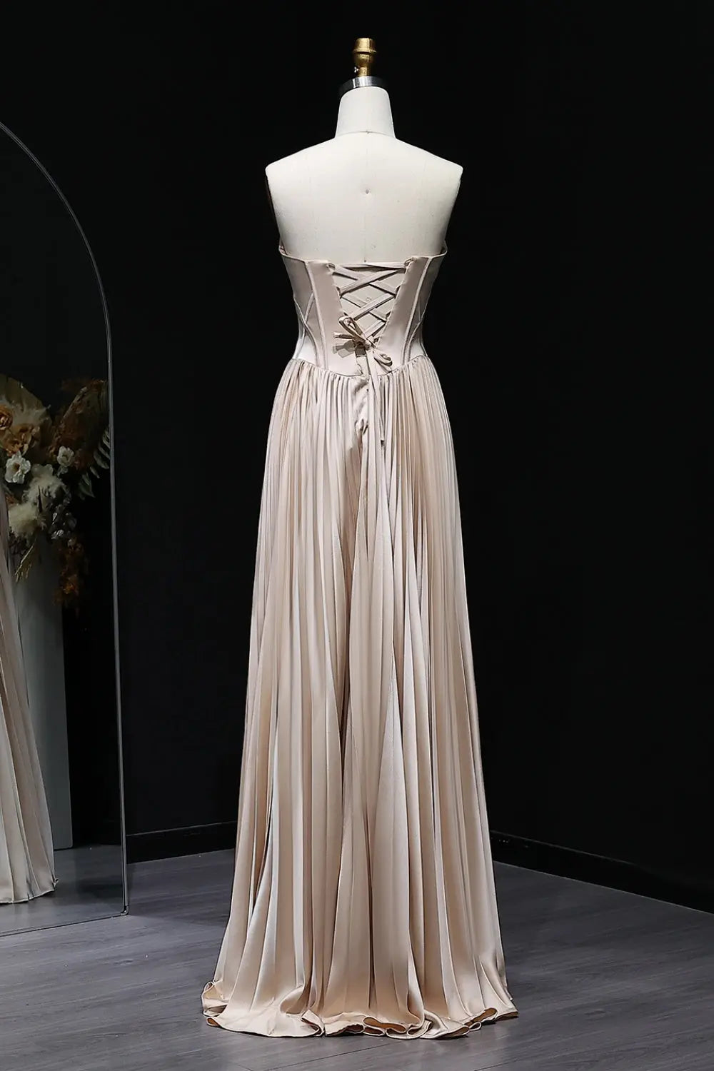 Strapless Empire-Waist Column Wedding Dress SW585 Sheer Fairy