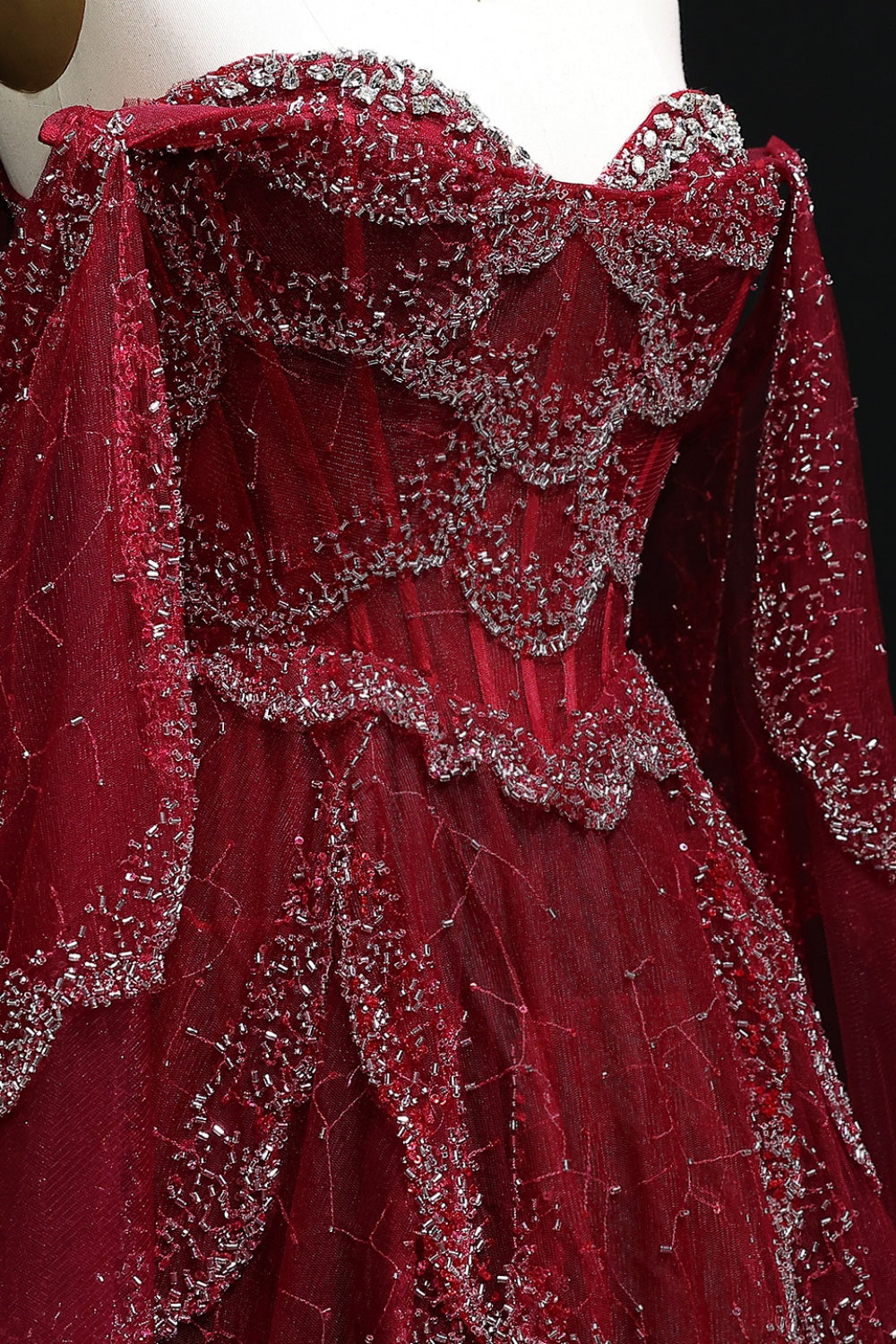 Purple Satin A-Line Sleeveless Prom Dress with Sweep Train SS215 Sheer Fairy