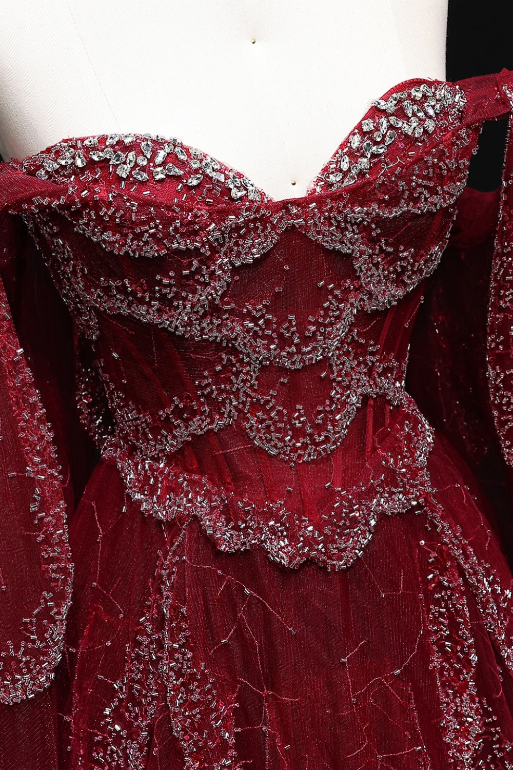 Purple Satin A-Line Sleeveless Prom Dress with Sweep Train SS215 Sheer Fairy