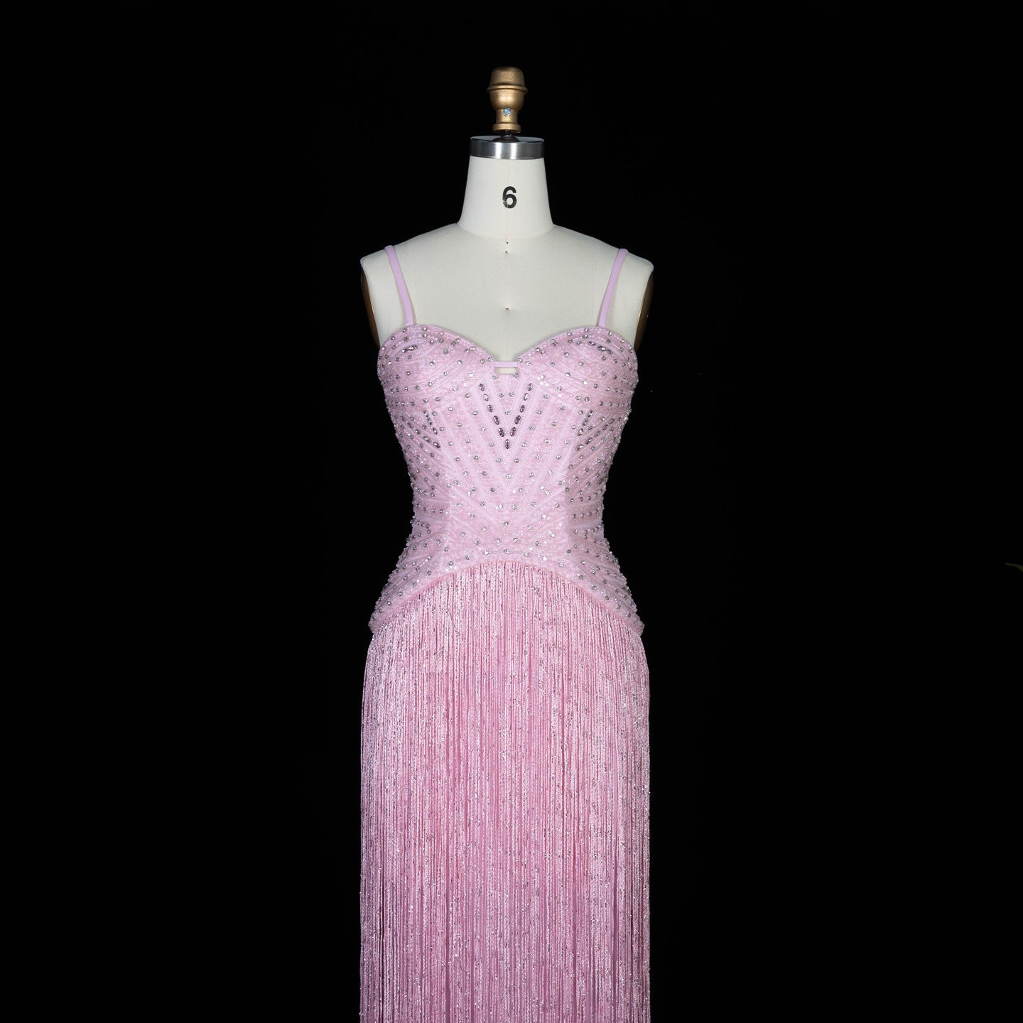 Glamorous Yellow Fringe A Line Evening Gown with Beaded Sweetheart Neckline SS522 Sheer Fairy