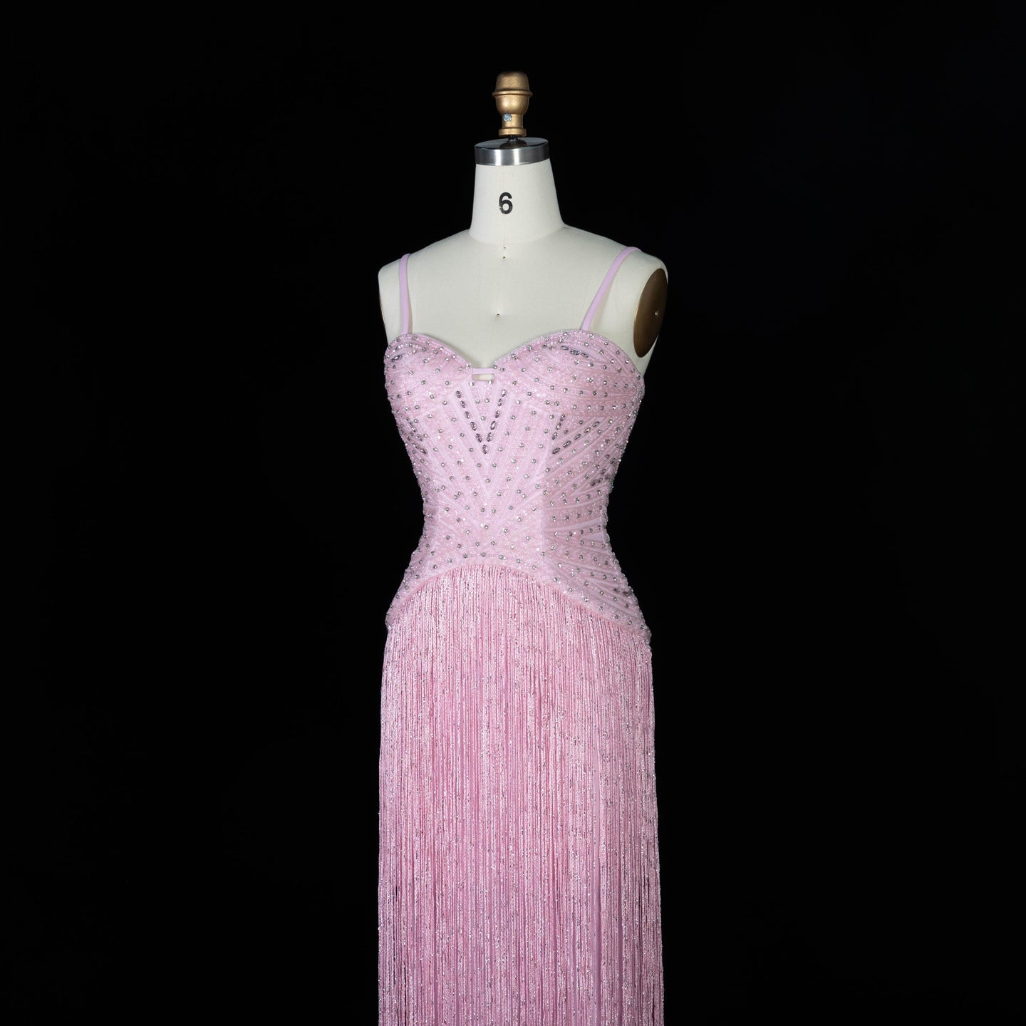 Glamorous Yellow Fringe A Line Evening Gown with Beaded Sweetheart Neckline SS522 Sheer Fairy