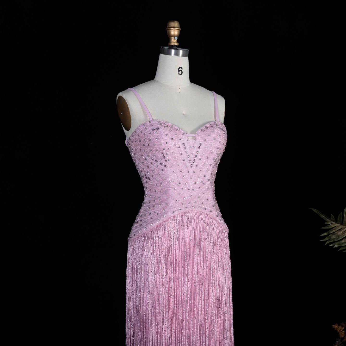 Glamorous Yellow Fringe A Line Evening Gown with Beaded Sweetheart Neckline SS522 Sheer Fairy