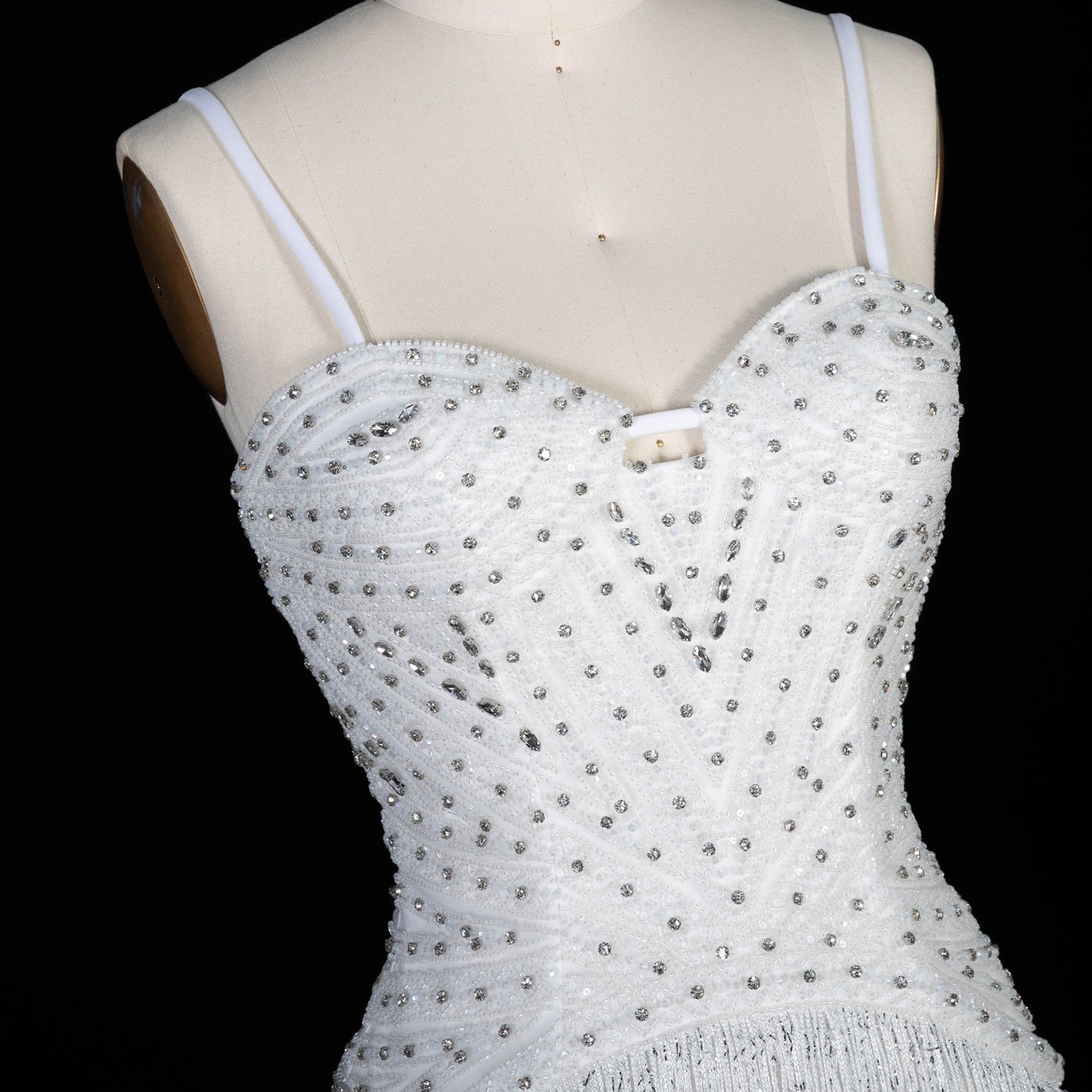 Glamorous Yellow Fringe A Line Evening Gown with Beaded Sweetheart Neckline SS522 Sheer Fairy