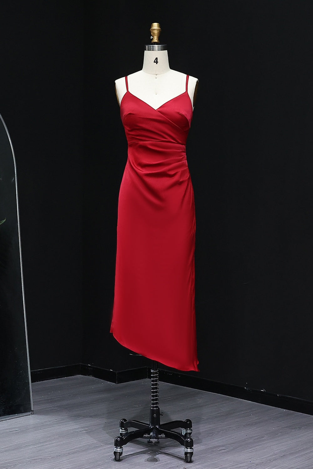 Elegant Burgundy Satin Sweetheart Slip Red Prom Dress SH277 Sheer Fairy