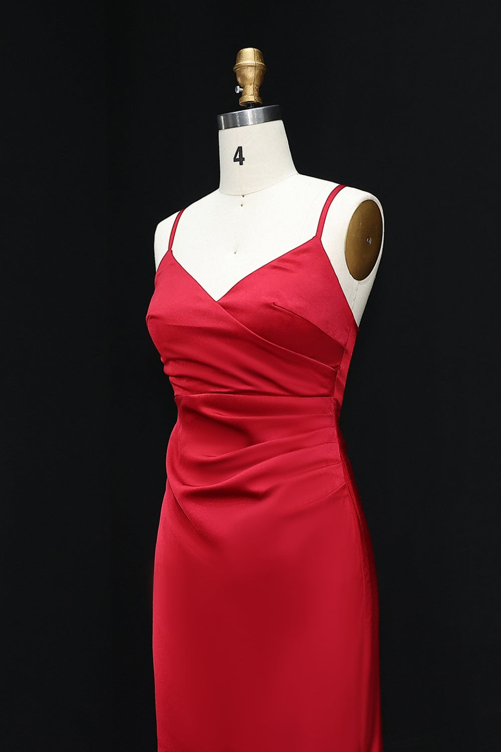 Elegant Burgundy Satin Sweetheart Slip Red Prom Dress SH277 Sheer Fairy