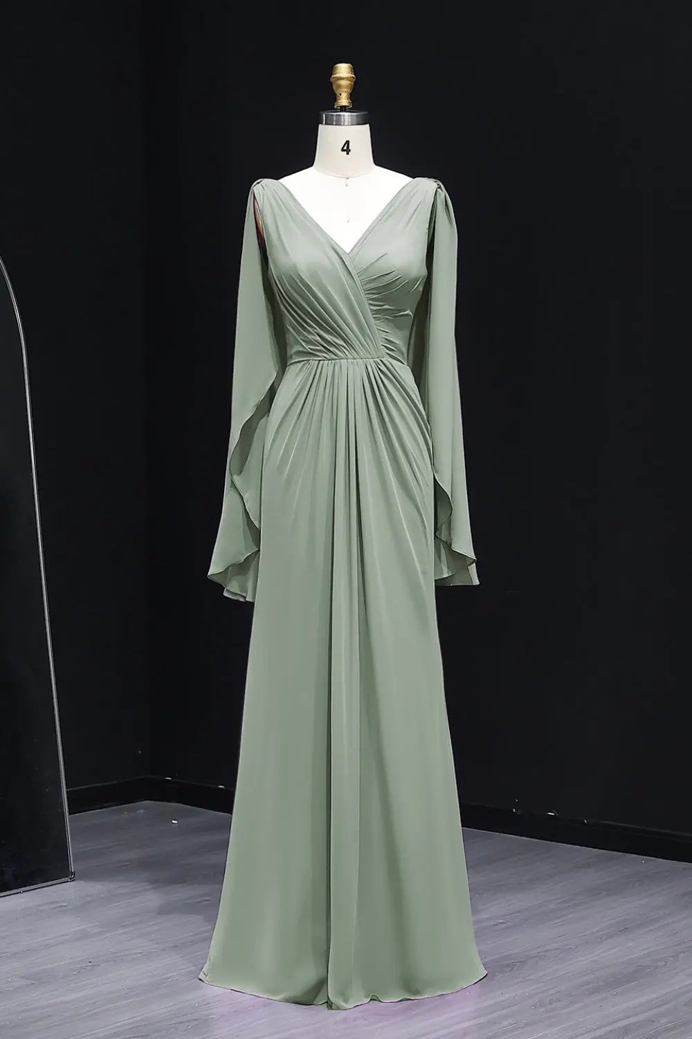 Elegant Wisteria V-Neck Chiffon A-Line Bridesmaid Dress BS007 SHEER FAIRY Elegant Wisteria V-Neck Chiffon A-Line Bridesmaid Dress BS007 SHEER FAIRY