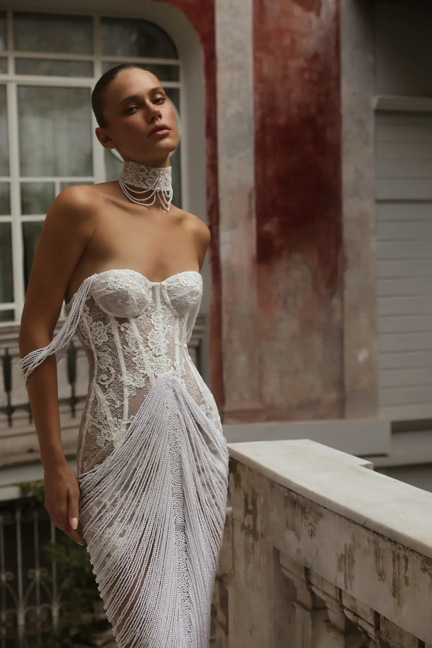 Sexy Backless Sweetheart Lace Bodice Long Wedding Bridal Dress SW179 Sheer Fairy
