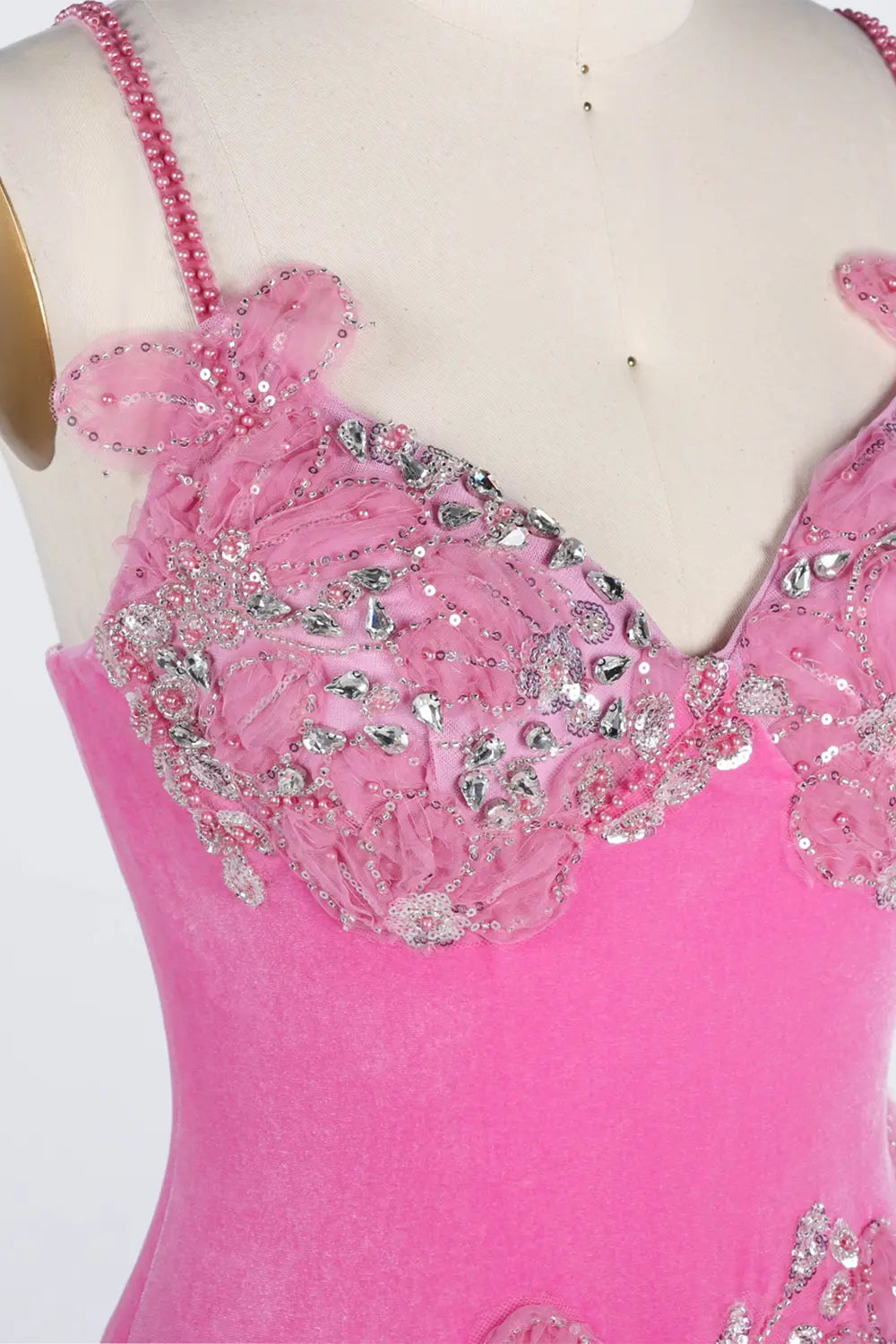 Pink Sweetheart Floral Sequin Mermaid Evening Gown ST040 Sheer Fairy