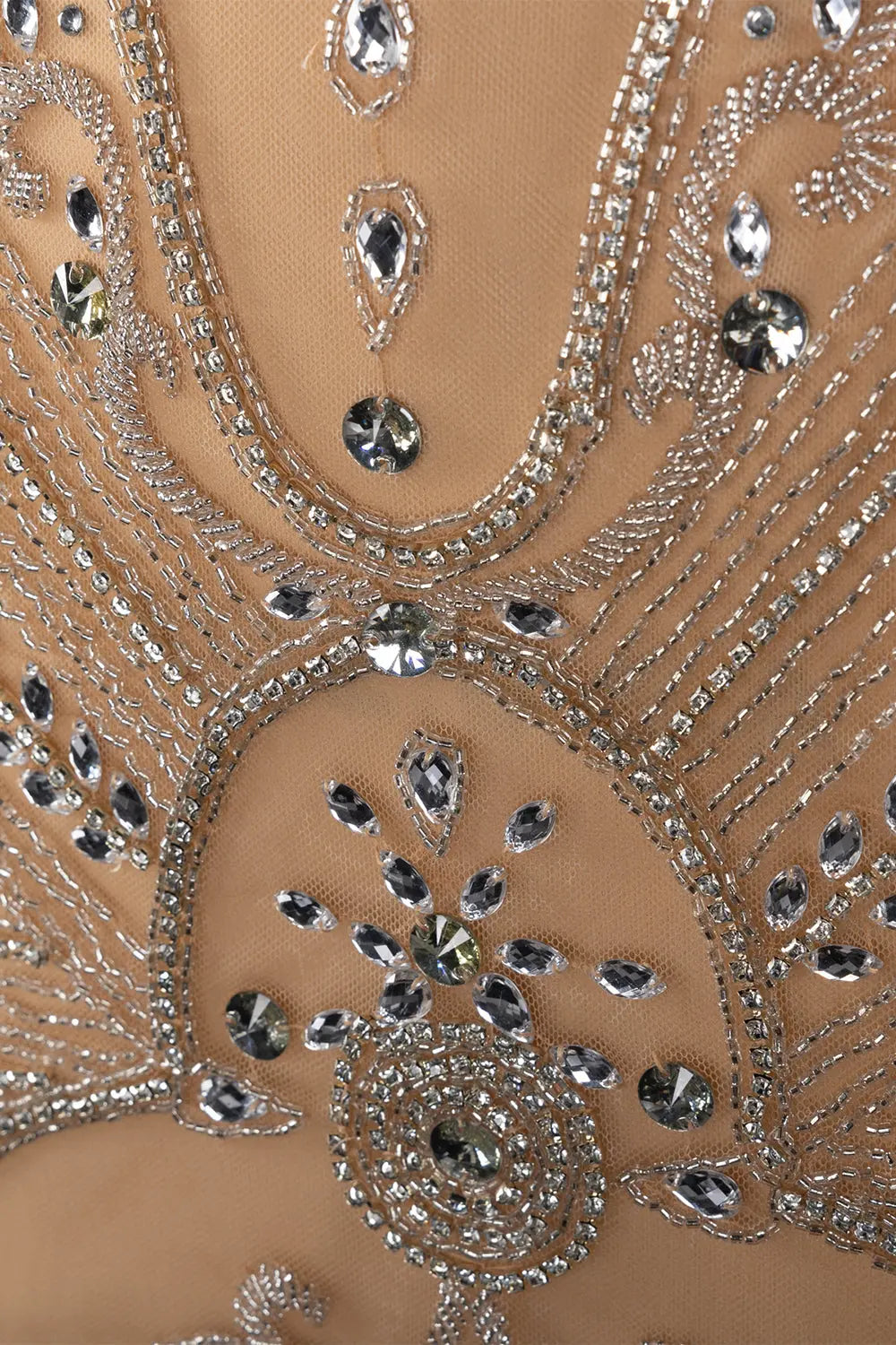Nude Crystal Embellished Evening Gown SH026 Sheer Fairy