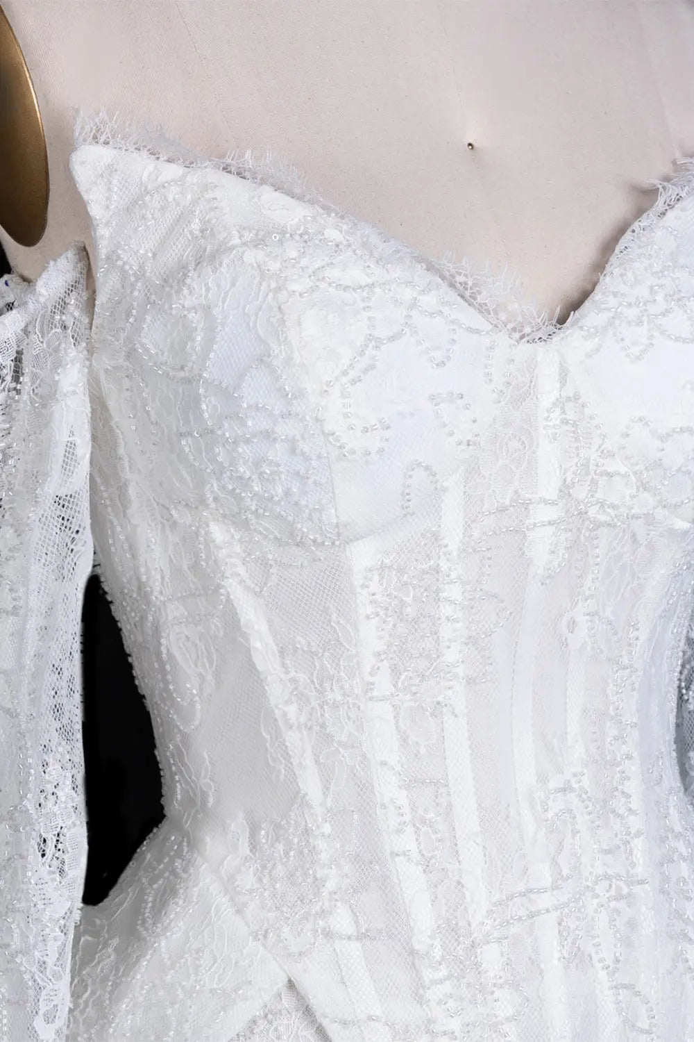 White Mesh Corset Peplum Evening Dress ST101 Sheer Fairy