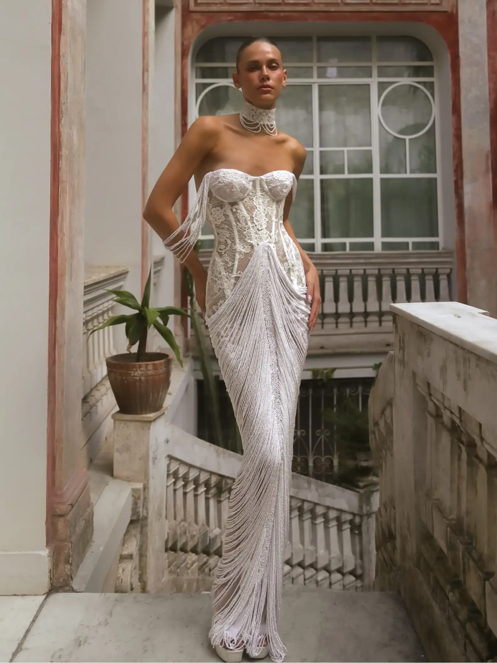 Sexy Backless Sweetheart Lace Bodice Long Wedding Bridal Dress SW179 Sheer Fairy