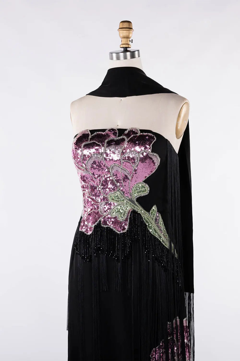 Black Sequin Floral Evening Gown ST120 Sheer Fairy