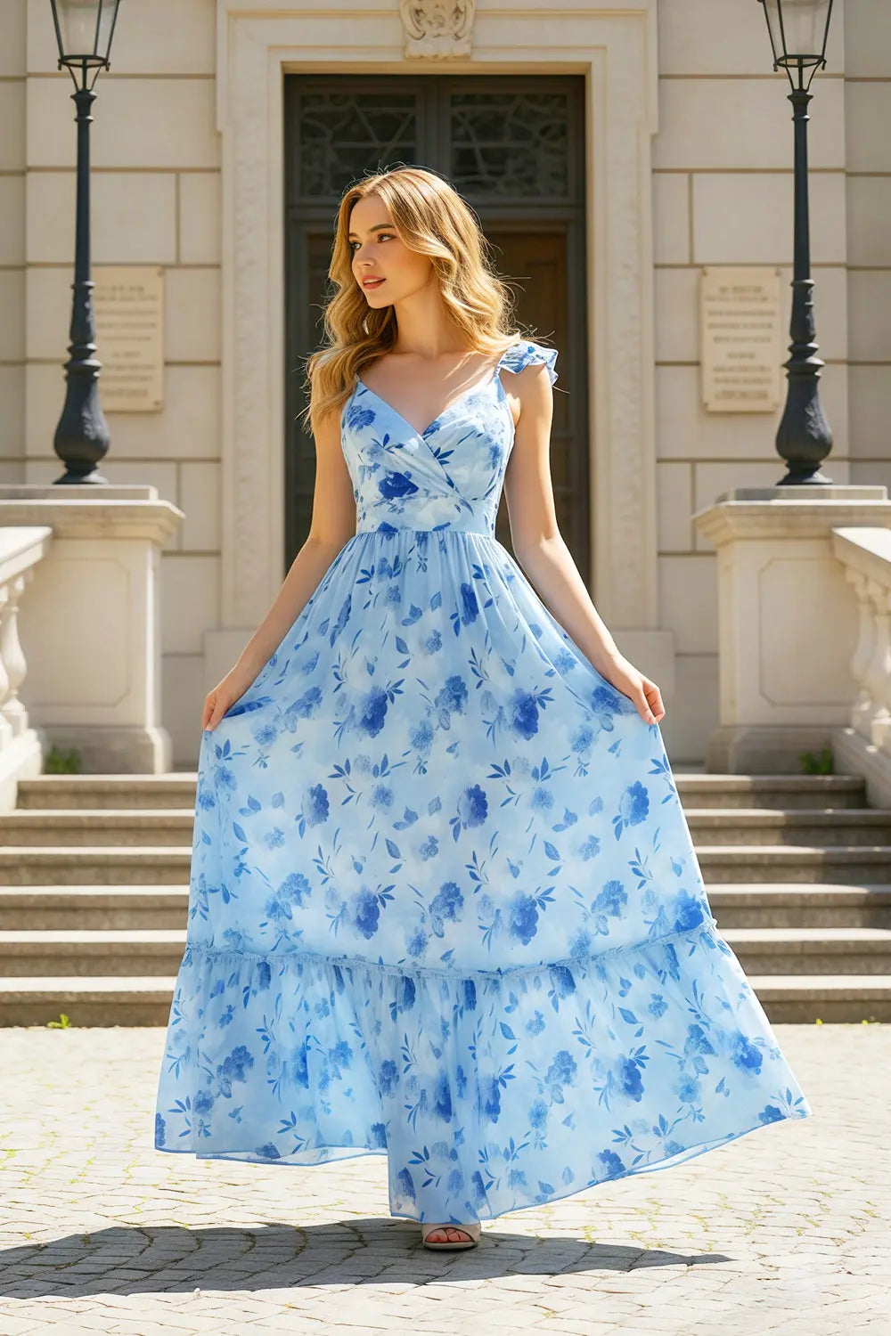 Sage Green Chiffon Spaghetti Strap A-Line Prom Dress SH492 Sheer Fairy