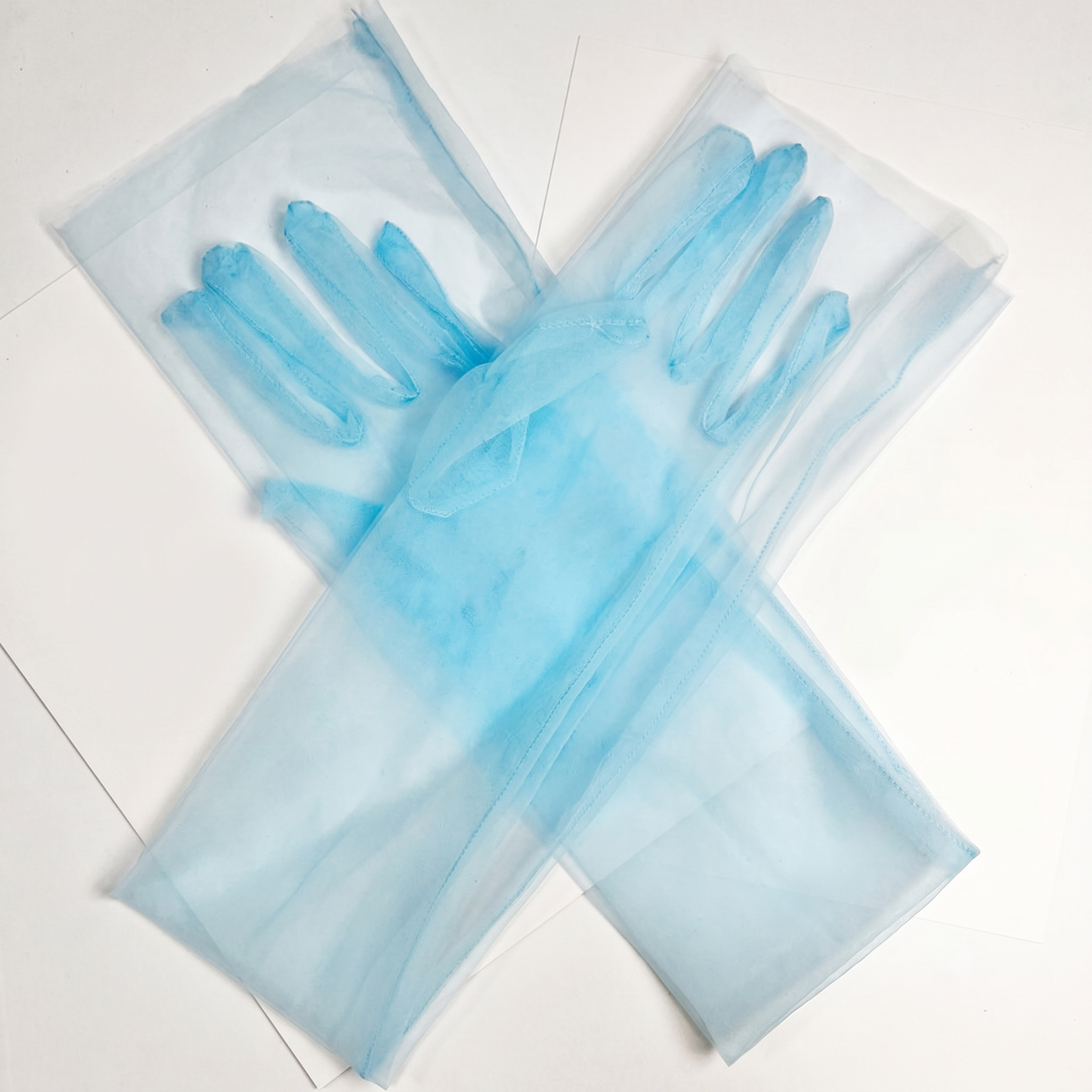 Sheer Tulle Long Gloves For Wedding Prom Bridal GL001 SHEER FAIRY