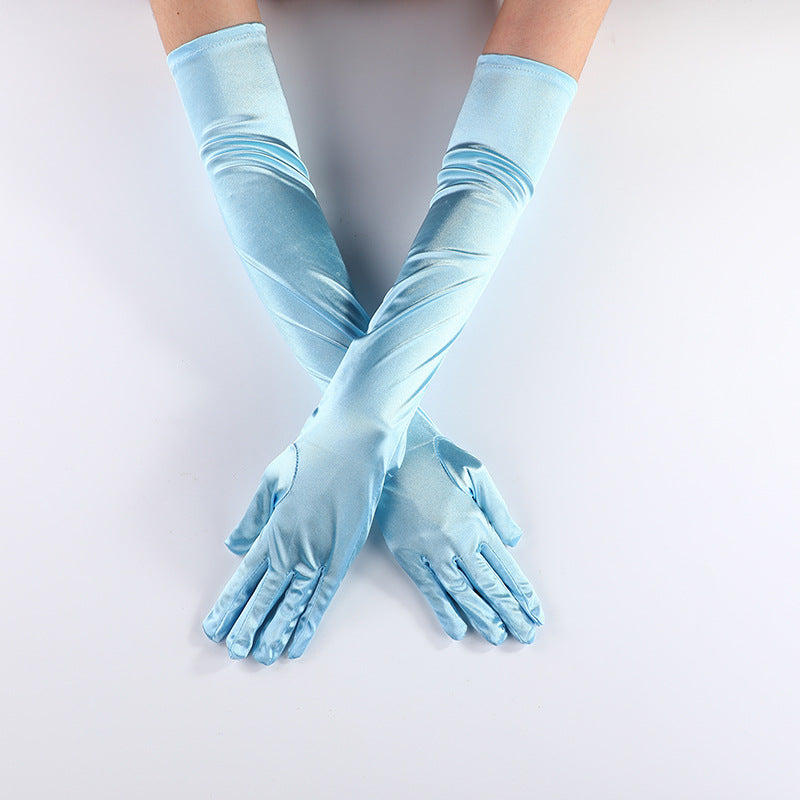 Long Satin  Gloves   Wedding Bridal Prom Evening Gown Accessories GL003 SHEER FAIRY