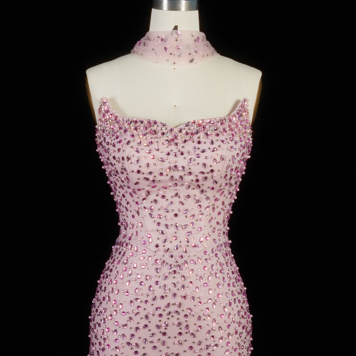 Luxury Pink Sequin Mermaid Prom Evening Dress with Sweetheart Neckline SS382 Sheer Fairy