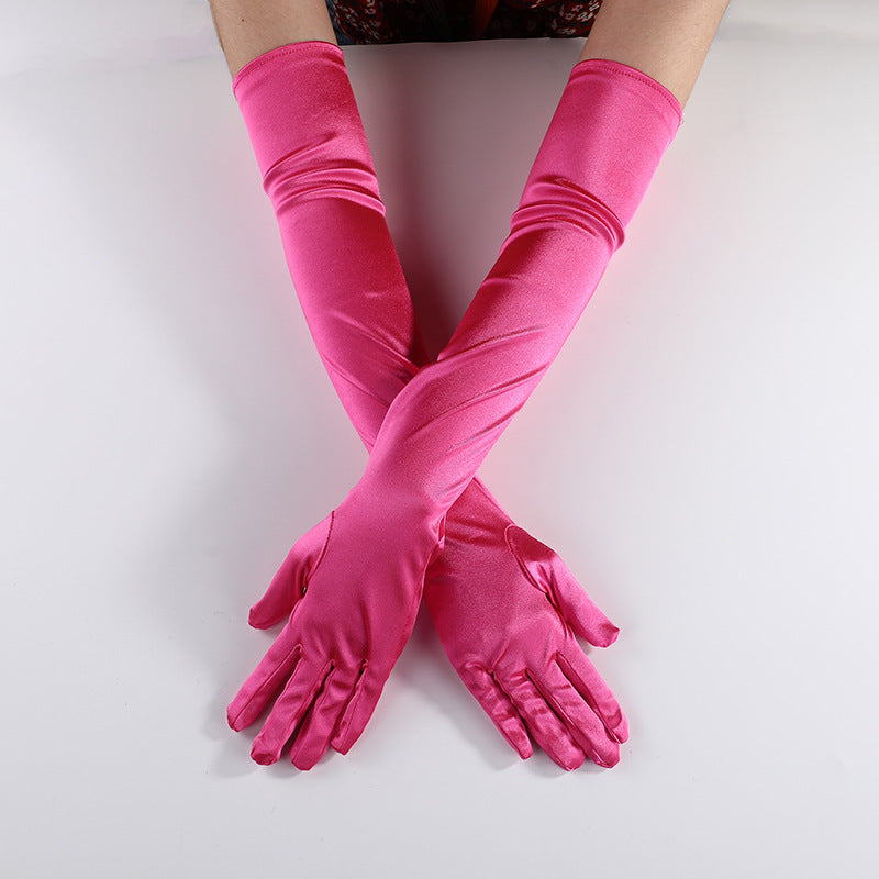 Long Satin  Gloves   Wedding Bridal Prom Evening Gown Accessories GL003 SHEER FAIRY