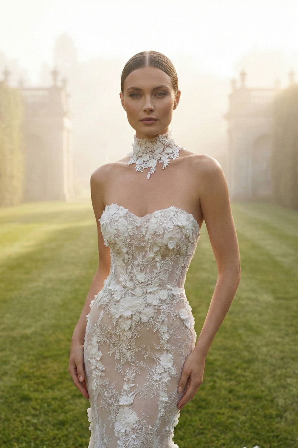 Luxury Strapless Mermaid Off Shoulder Wedding Dress SW645 Sheer Fairy