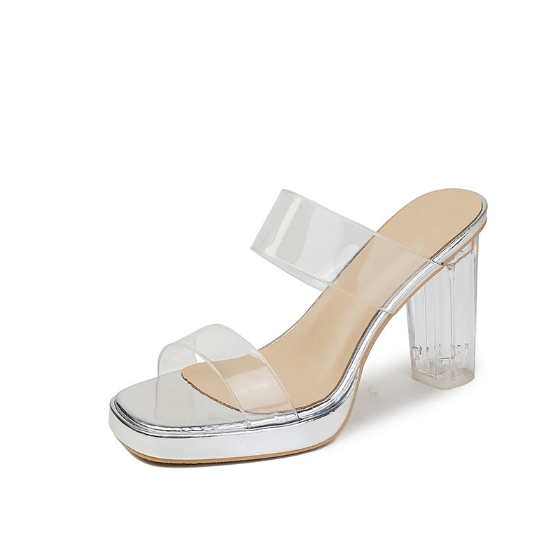 Genuine Leather Transparent High Heel HH006