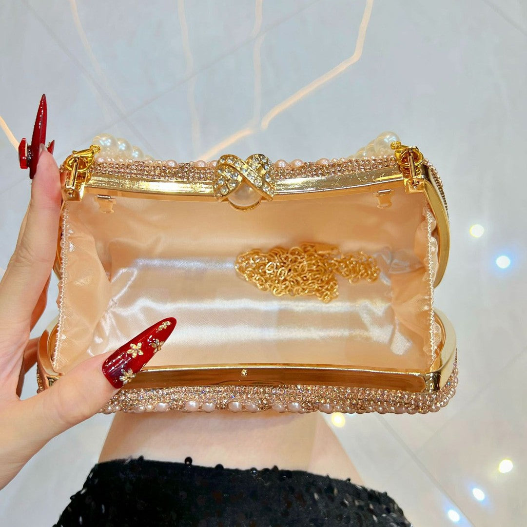 Luxury Pearl Beaded Evening Handbag HB002