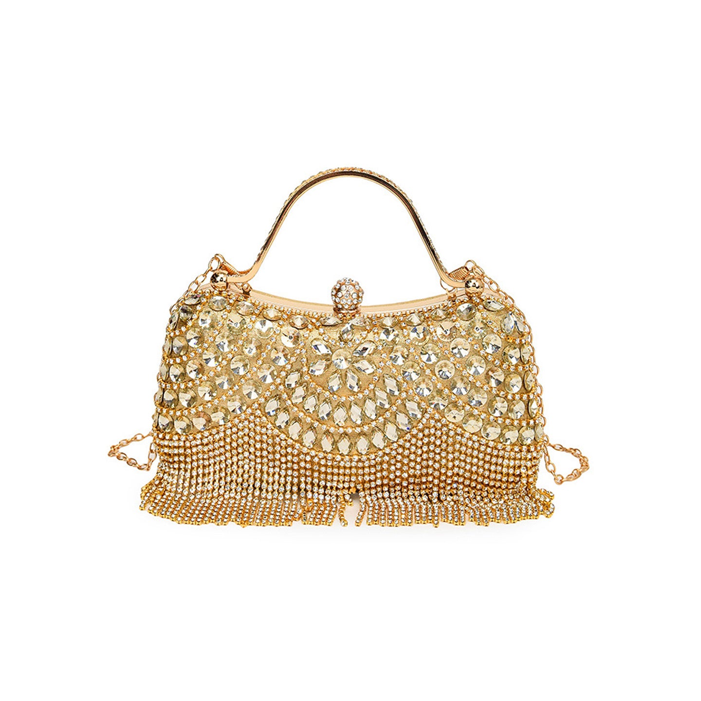 Rhinestone Tassel Handheld Shoulder Bag HB003