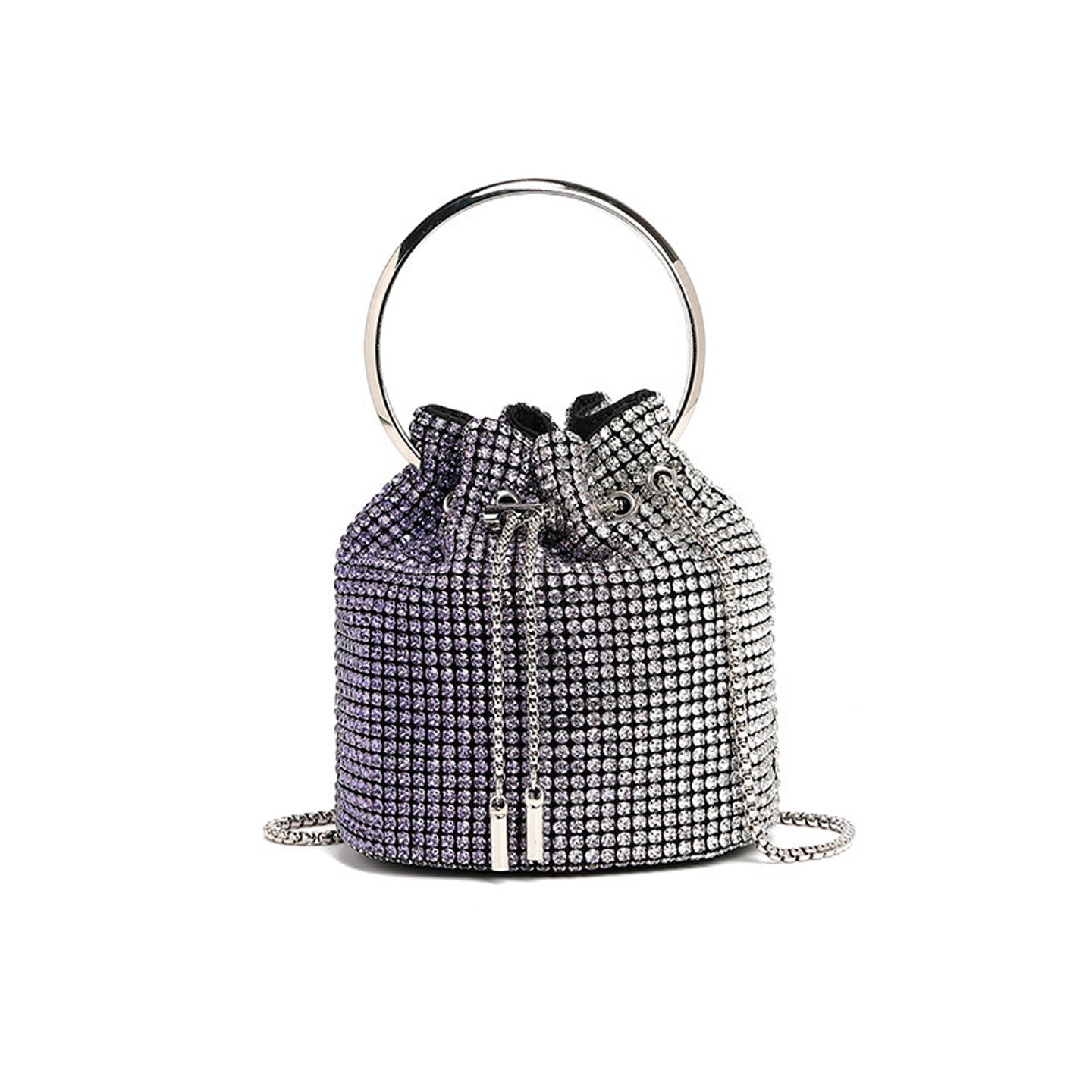 Fashion Diamond Shoulder Crossbody Bucket Bag HB005