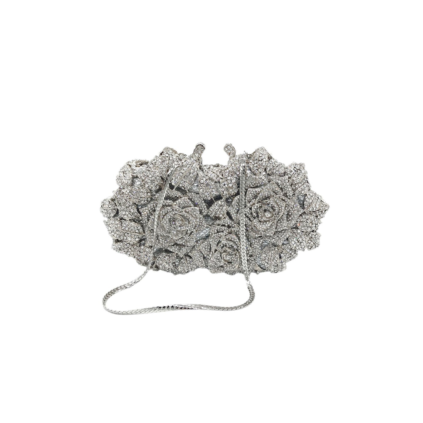 Hollow Rose Diamond Evening Bag Clutch HB007