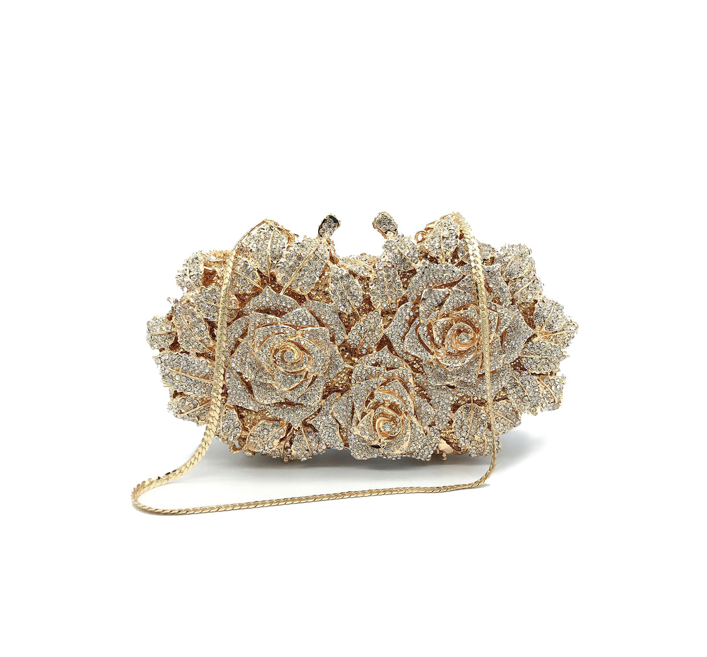 Hollow Rose Diamond Evening Bag Clutch HB007