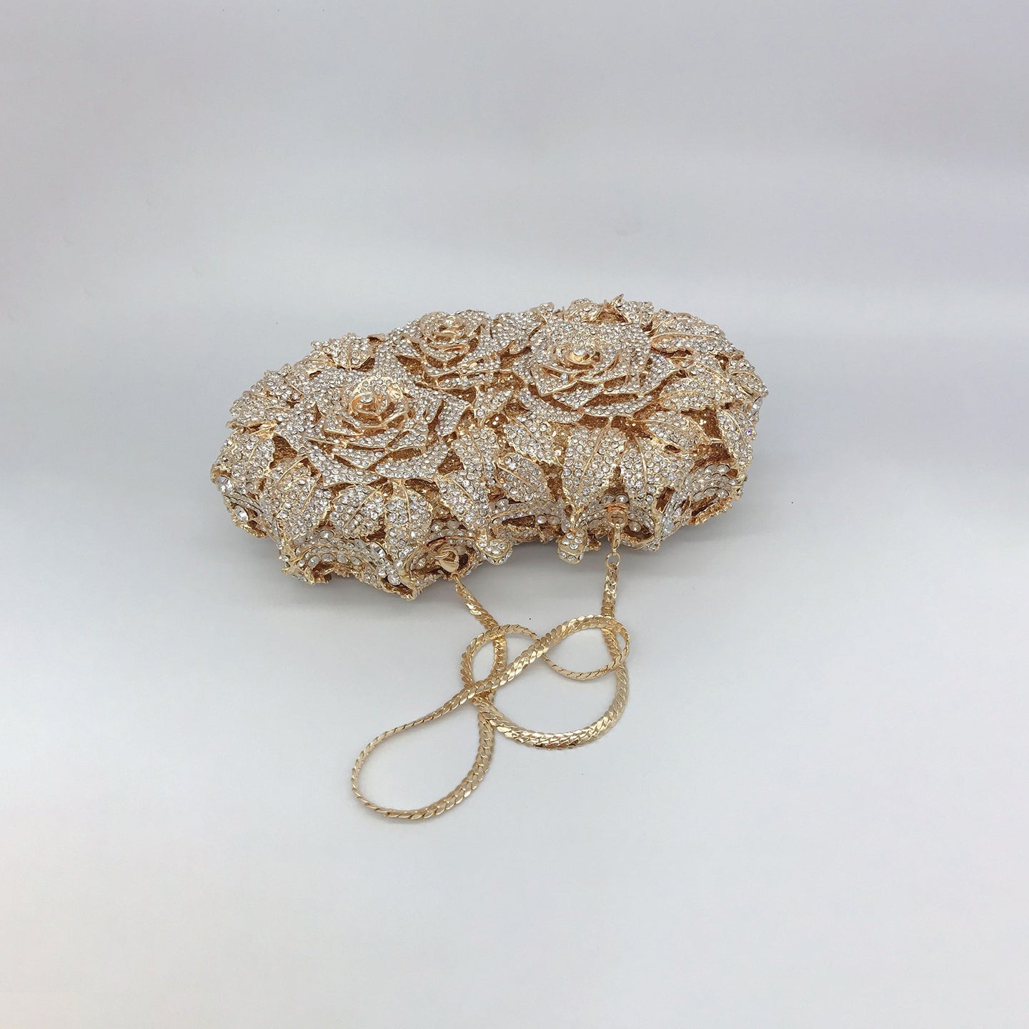 Hollow Rose Diamond Evening Bag Clutch HB007