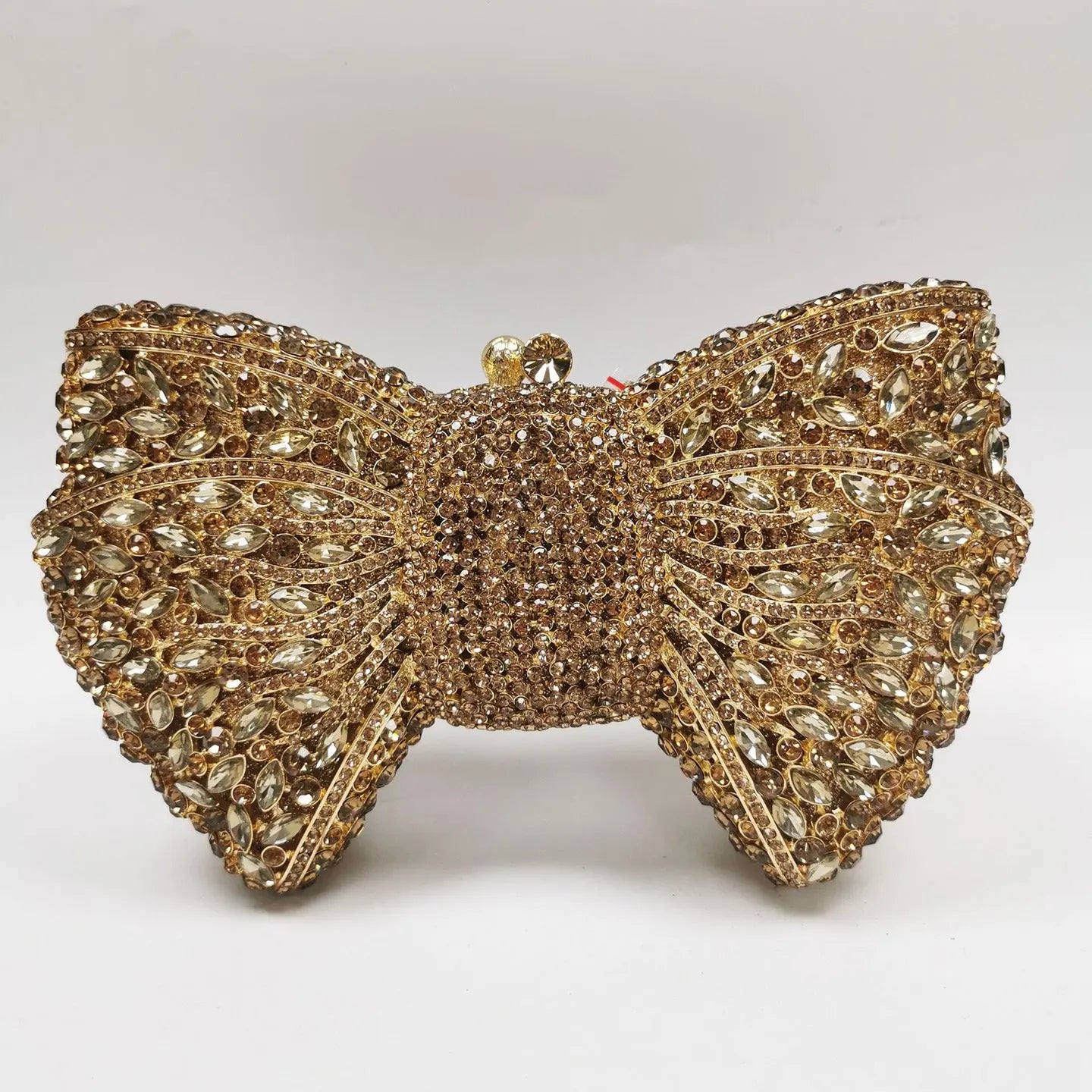 Beaded Bow Clutch Statement Evening Purse for Formal Events HB015 Sheer Fairy