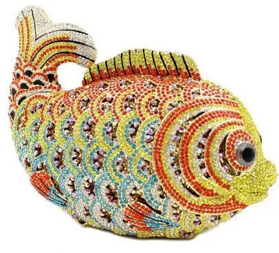 Fish Rhinestones Clutches Bag HB020 Sheer Fairy