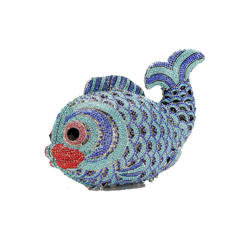 Fish Rhinestones Clutches Bag HB020 Sheer Fairy