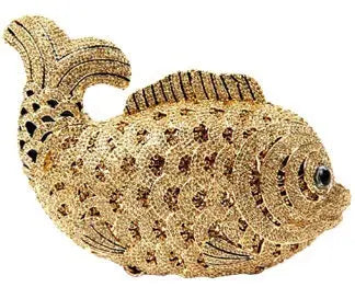 Fish Rhinestones Clutches Bag HB020 Sheer Fairy