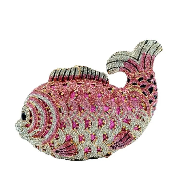 Hand-Beaded Rainbow Fish Clutch HB020 Sheer Fairy