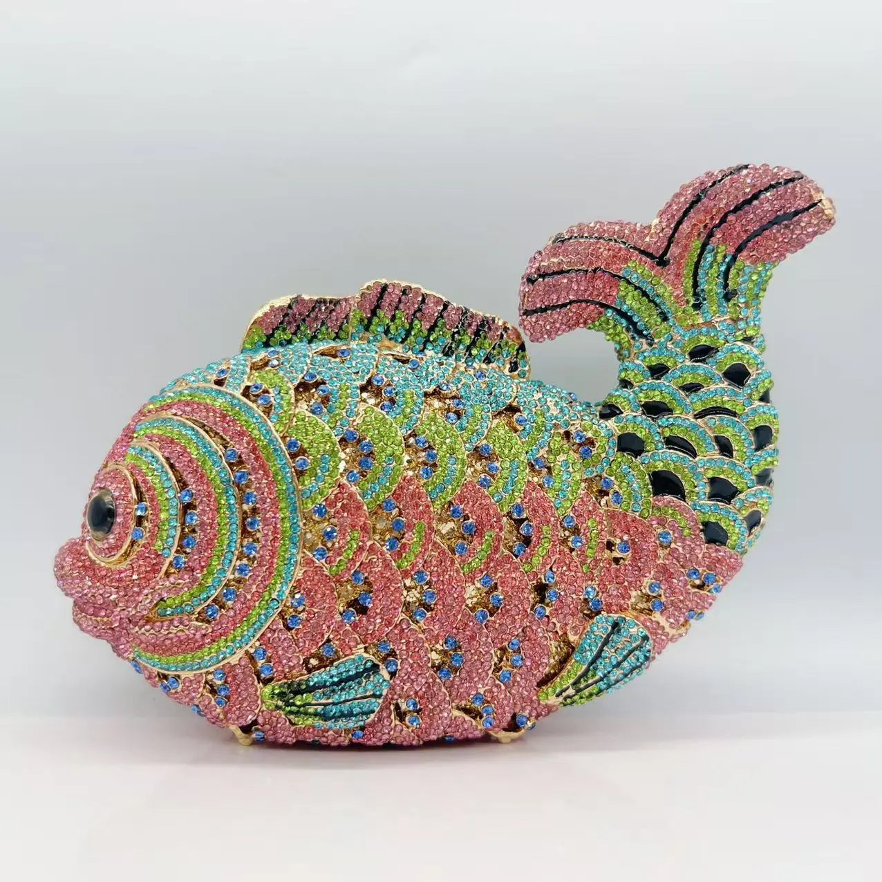Fish Rhinestones Clutches Bag HB020 Sheer Fairy