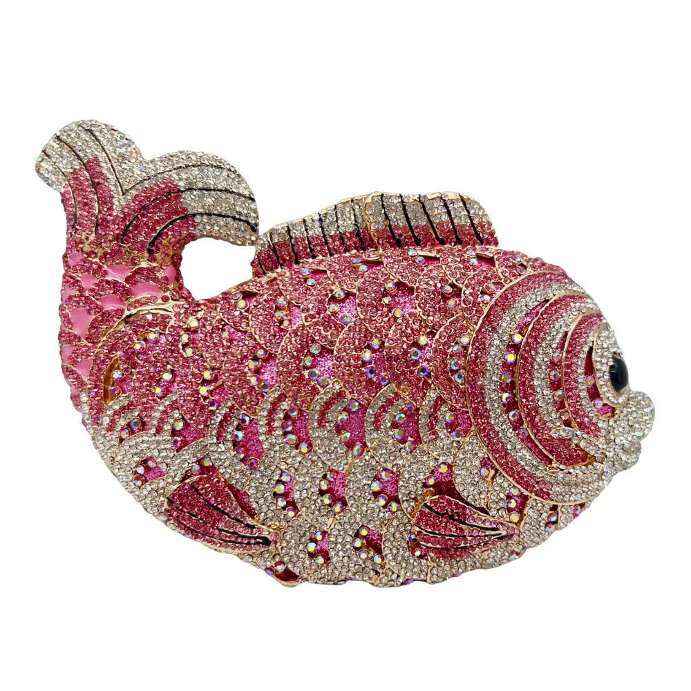 Fish Rhinestones Clutches Bag HB020 Sheer Fairy