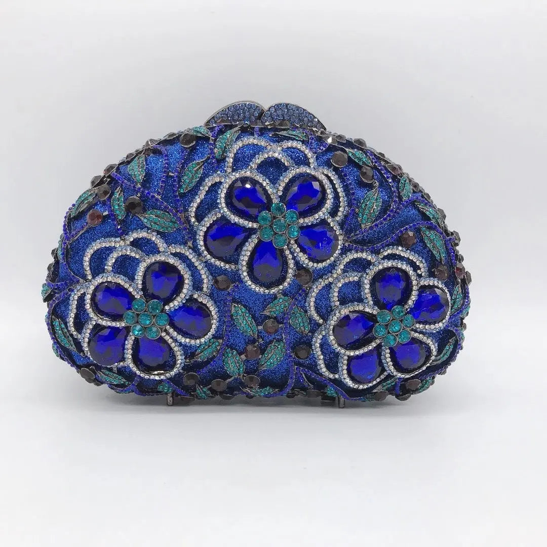 Silver Crystal Starburst Clutch Rhinestone Evening Purse HB022 Sheer Fairy