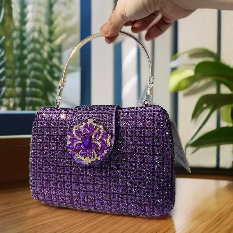 Sparkling Diamond Crystals Evening Handbag HB023 Sheer Fairy