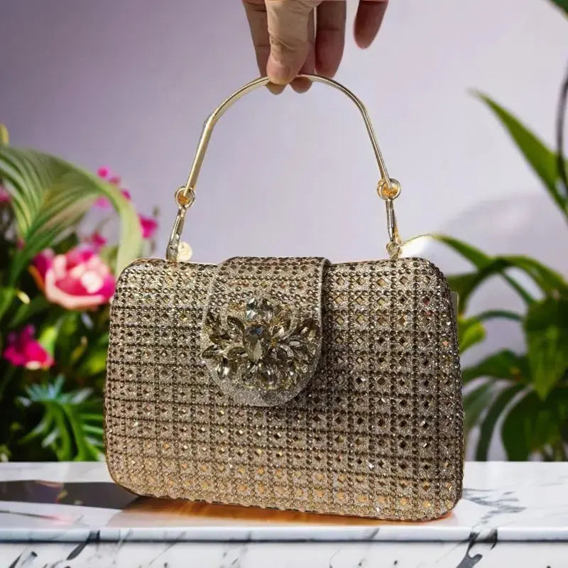 Sparkling Diamond Crystals Evening Handbag HB023 Sheer Fairy