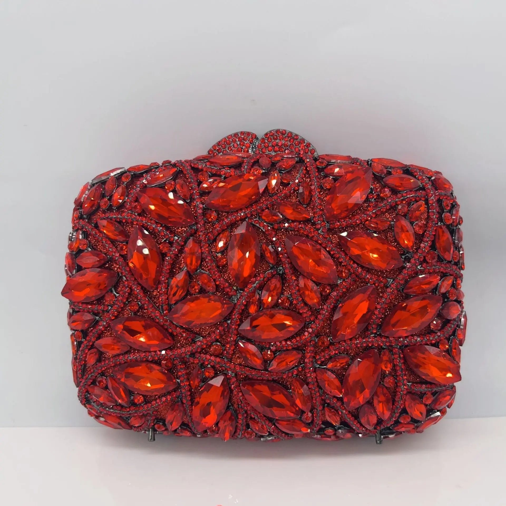 Teardrop Rhinestone Crystal Floral Clutch HB024 Sheer Fairy