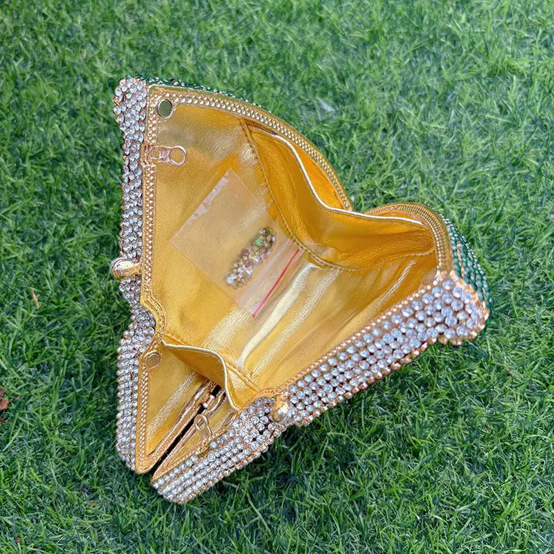 Rhinestone Fun Crystal Pizza Slice Clutch HB025 Sheer Fairy