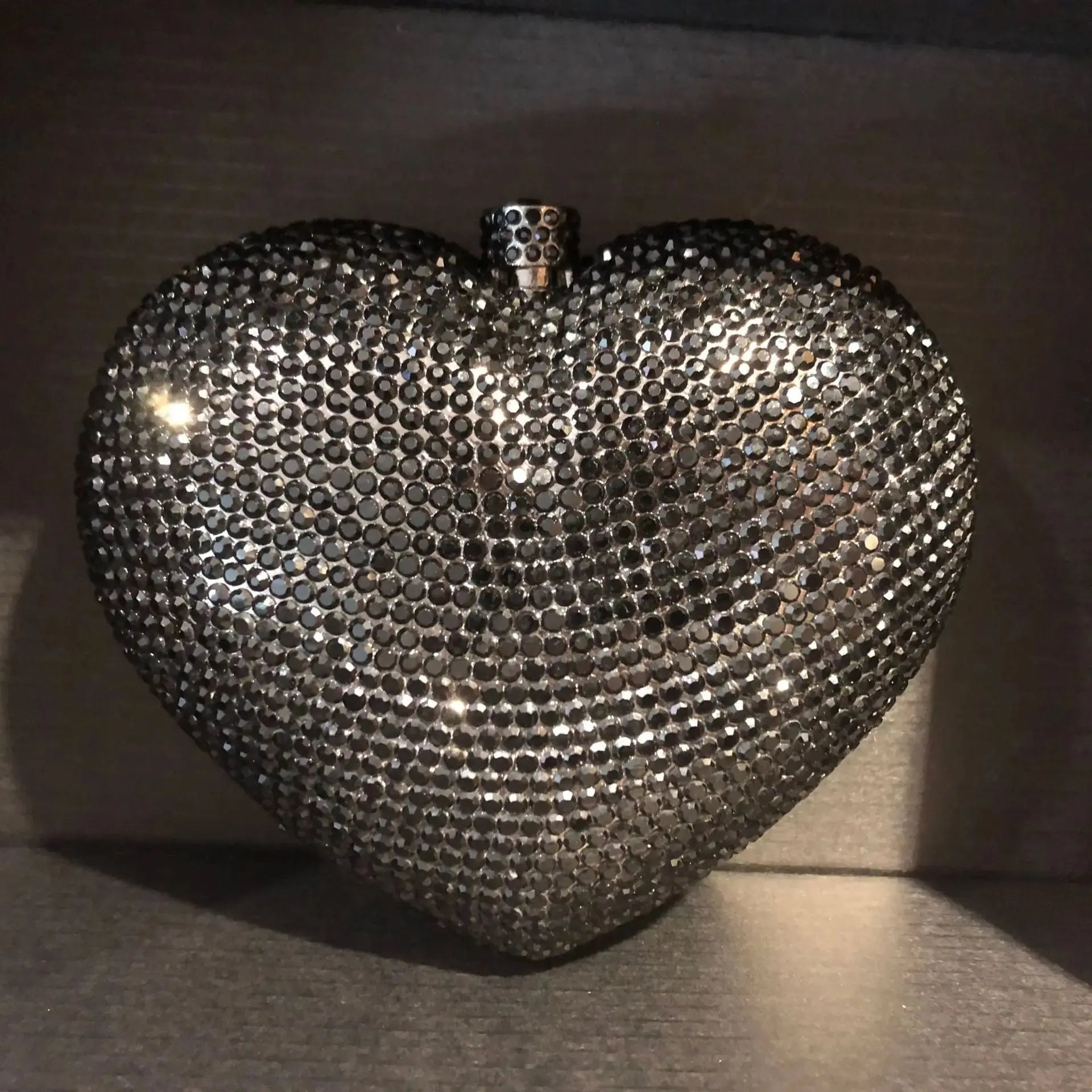 Heart Shaped Crystal Evening Clutch Bag HB027 Sheer Fairy
