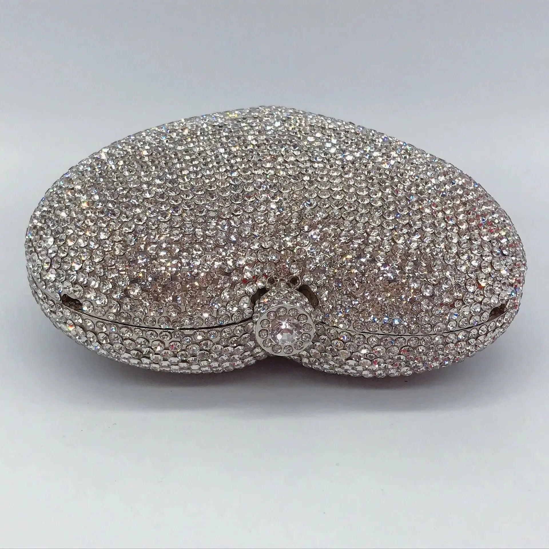 Heart Shaped Crystal Evening Clutch Bag HB027 Sheer Fairy