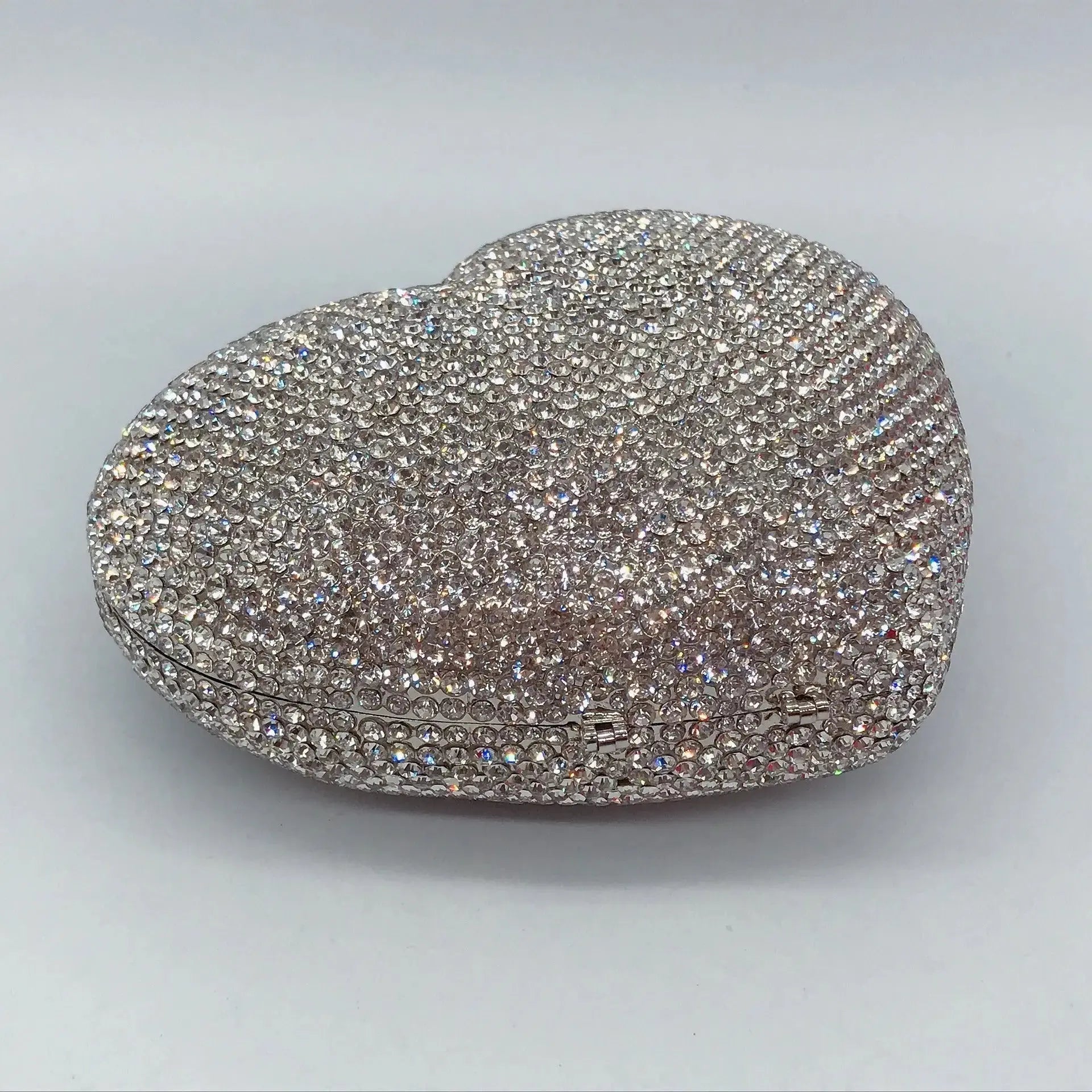 Heart Shaped Crystal Evening Clutch Bag HB027 Sheer Fairy