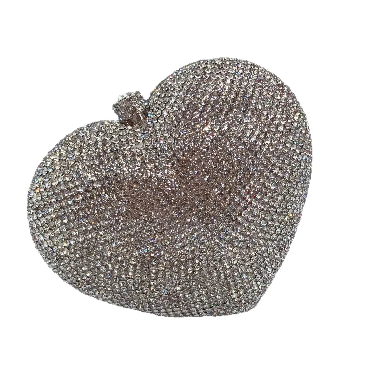 Heart Shaped Crystal Evening Clutch Bag HB027 Sheer Fairy