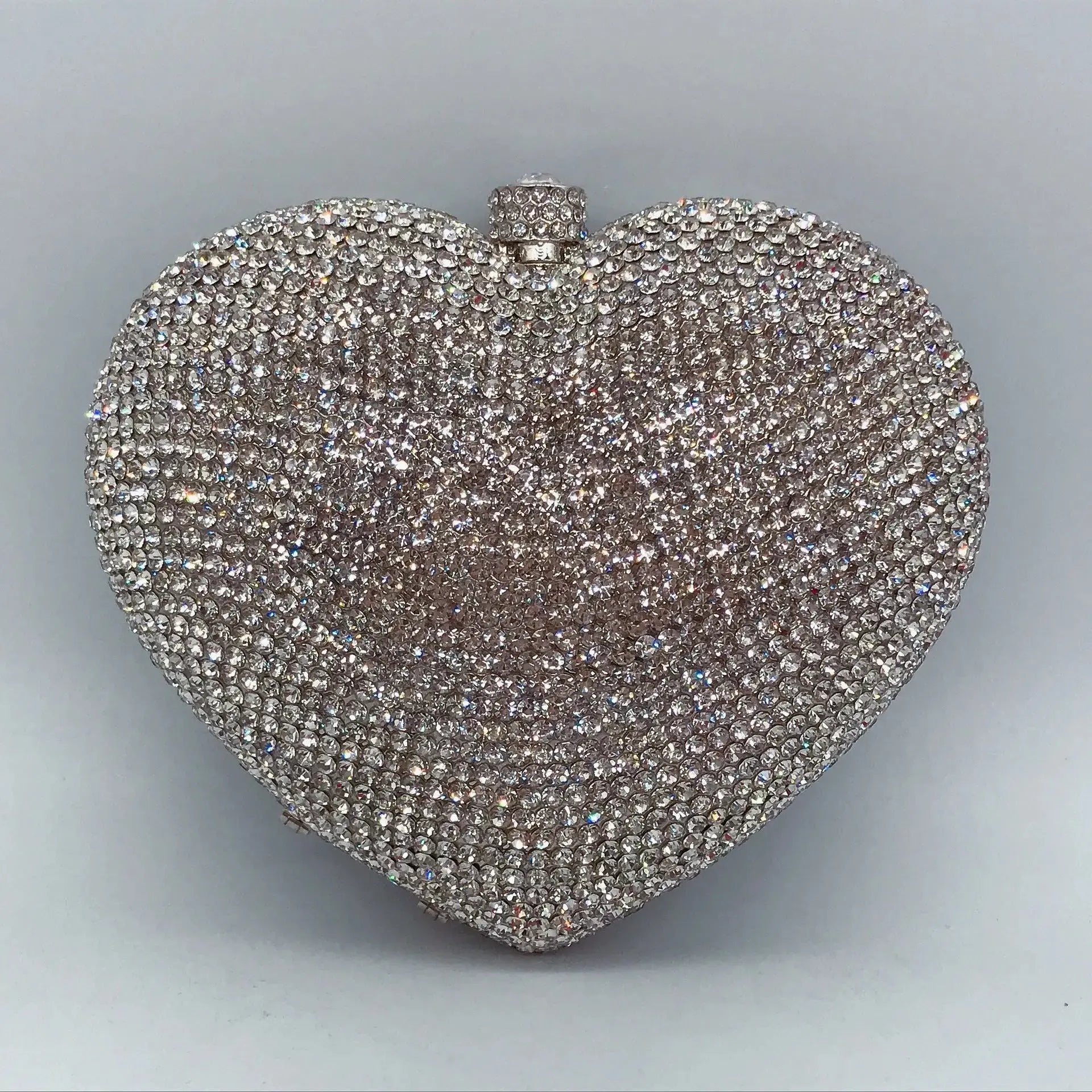 Heart Shaped Crystal Evening Clutch Bag HB027 Sheer Fairy