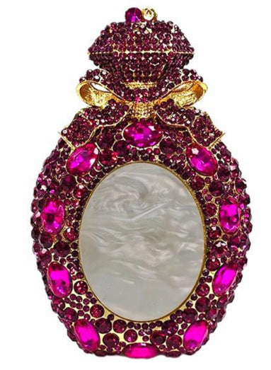 Luxury Perfume Bottle Rhinestone Evening Clutch Bag HB031 Sheer Fairy