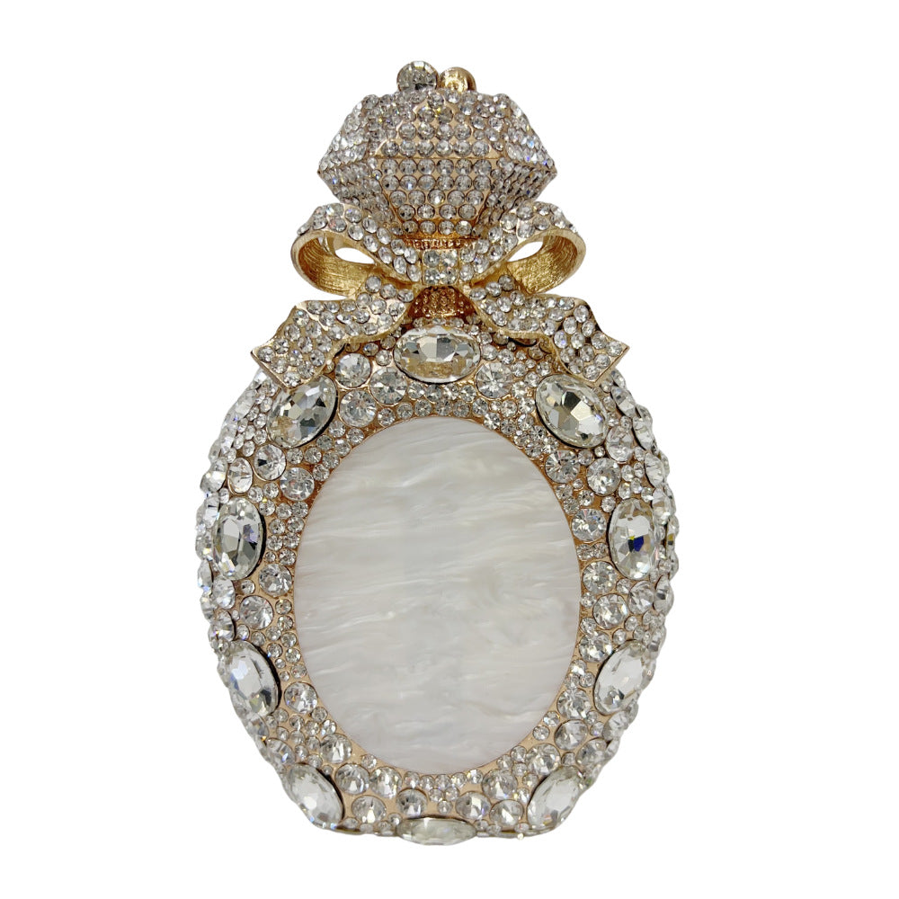 Luxury Perfume Bottle Rhinestone Evening Clutch Bag HB031 Sheer Fairy